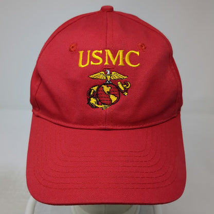 Nissun USMC Snapback Hat Red One Size Eagle Globe Anchor Embroidery Military
