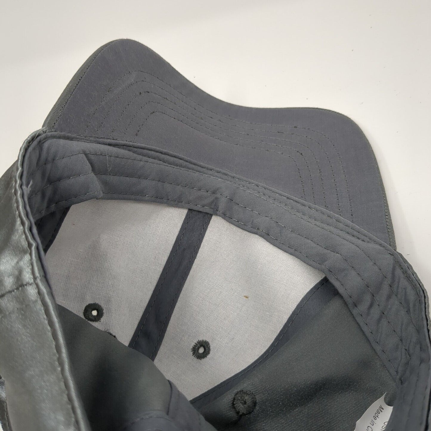 Unbranded Slideback Hat Gray One Size Solid Adjustable Blank 6 Panel