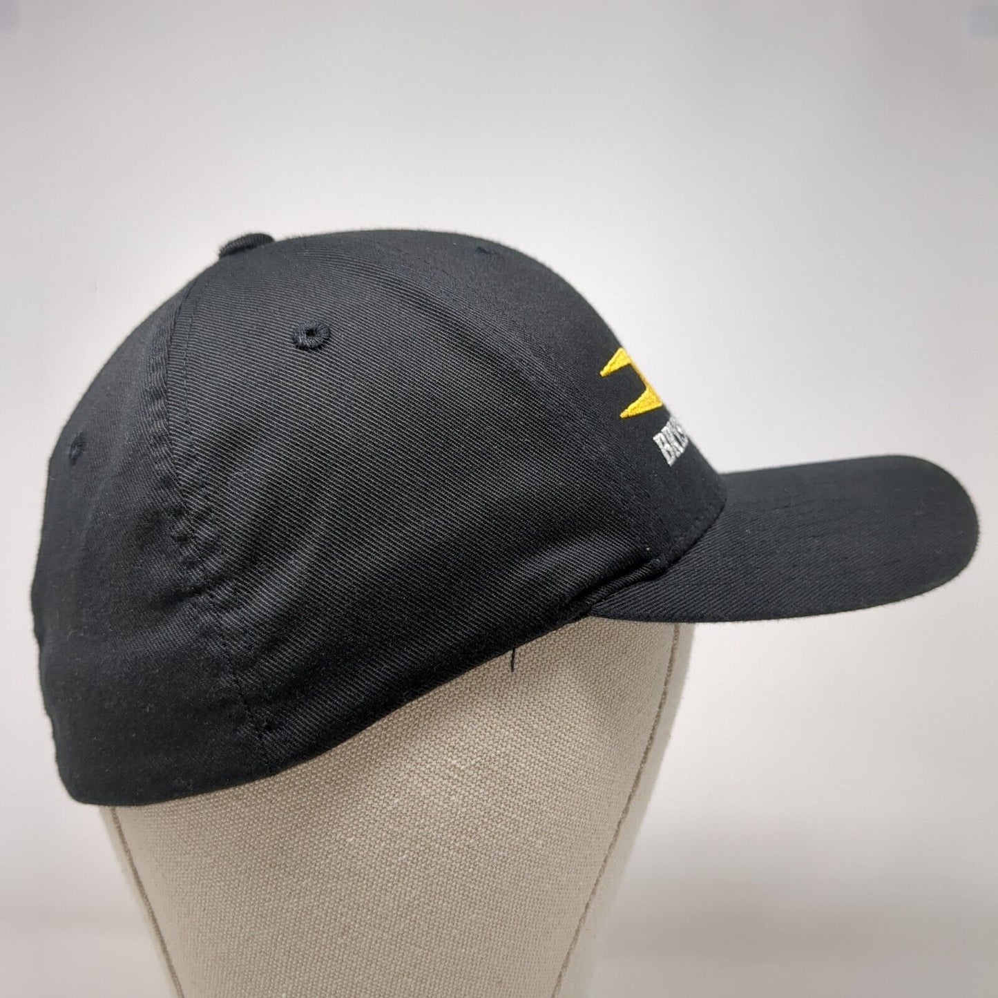 Bryson Fitted Hat Black S/M Flexfit Embroidered 6 Panel Port Authority