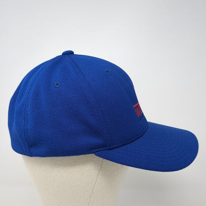 Wonder Fitted Hat Blue XL Flexfit Stretch Embroidered Logo Yupoong