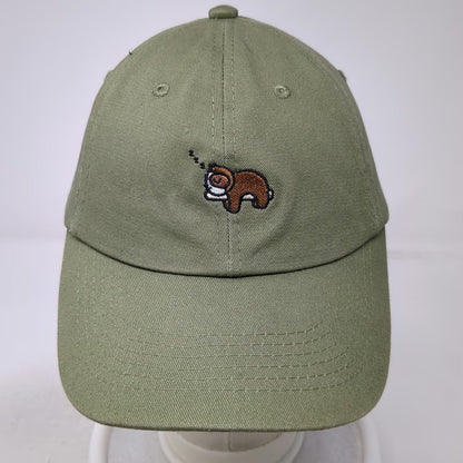 Follow Legend Baseball Cap Green OSFM Embroidered Sleeping Sloth Hat Slideback