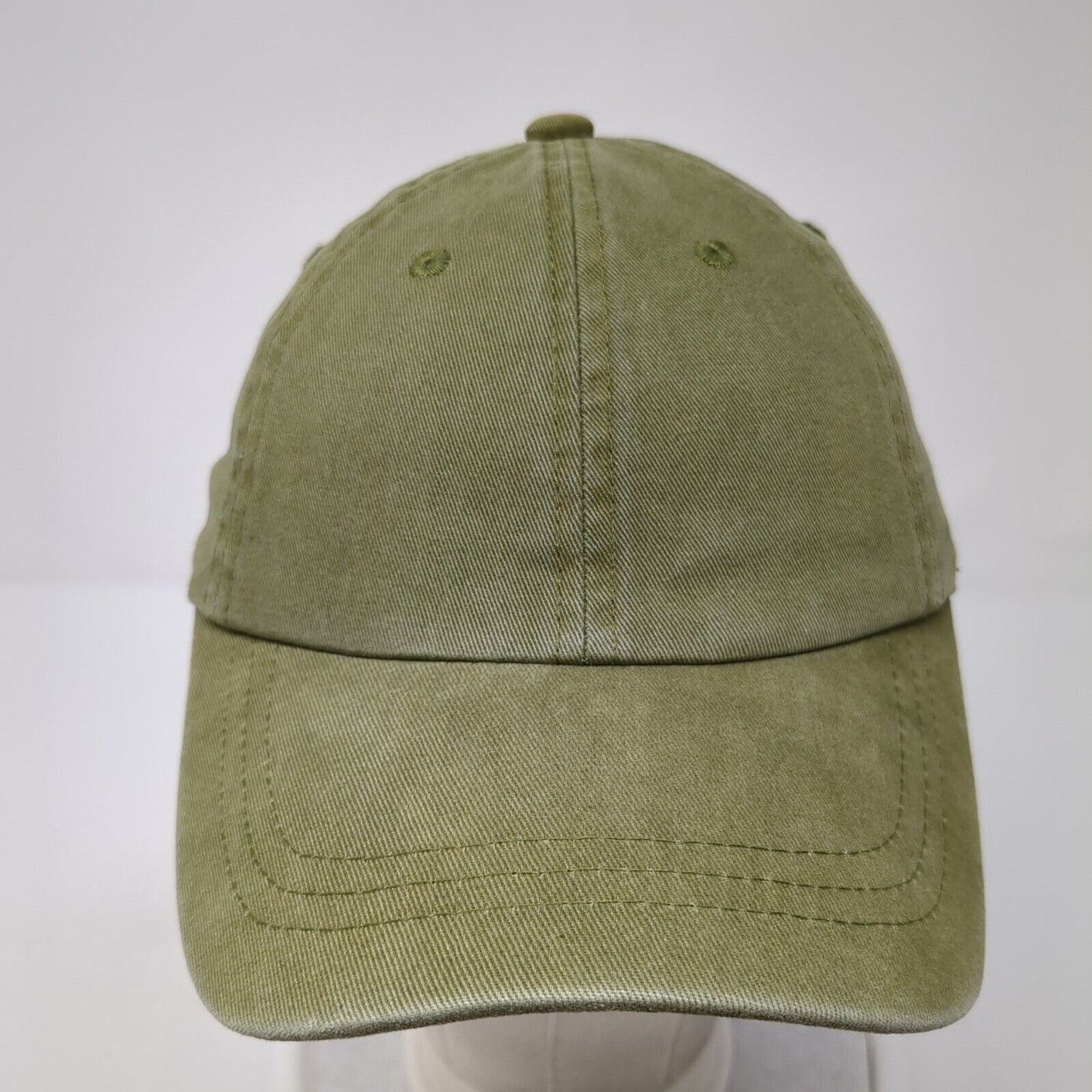Unbranded Slideback Hat Green One Size Adjustable Blank 6 Panel Outdoor