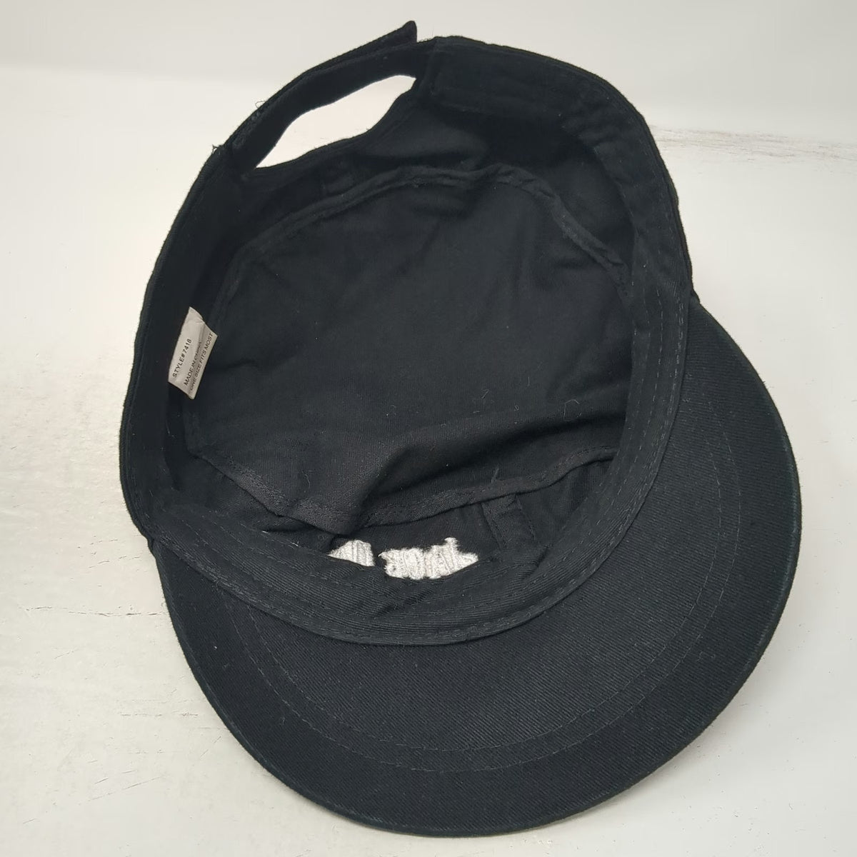 Jack Daniel's Army Cap Black One Size Embroidered Logo Strapback Whiskey Hat
