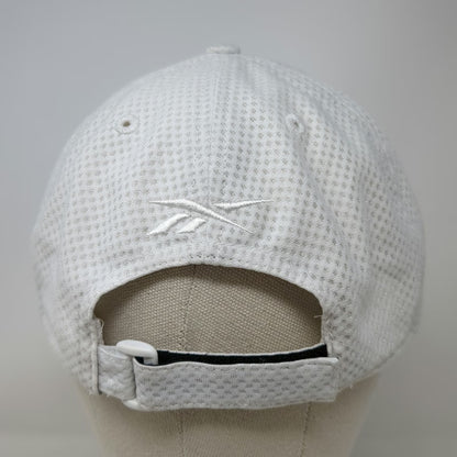 Reebok Baseball Cap White One Size Mesh Textured Adjustable Slideback Hat