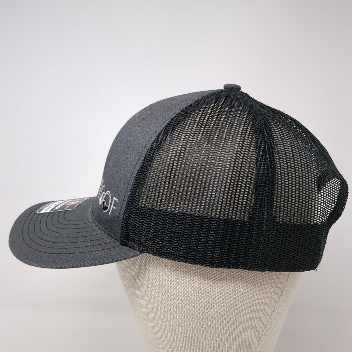 Proof Snapback Mesh Back Trucker Hat Gray One Size Adjustable Richardson
