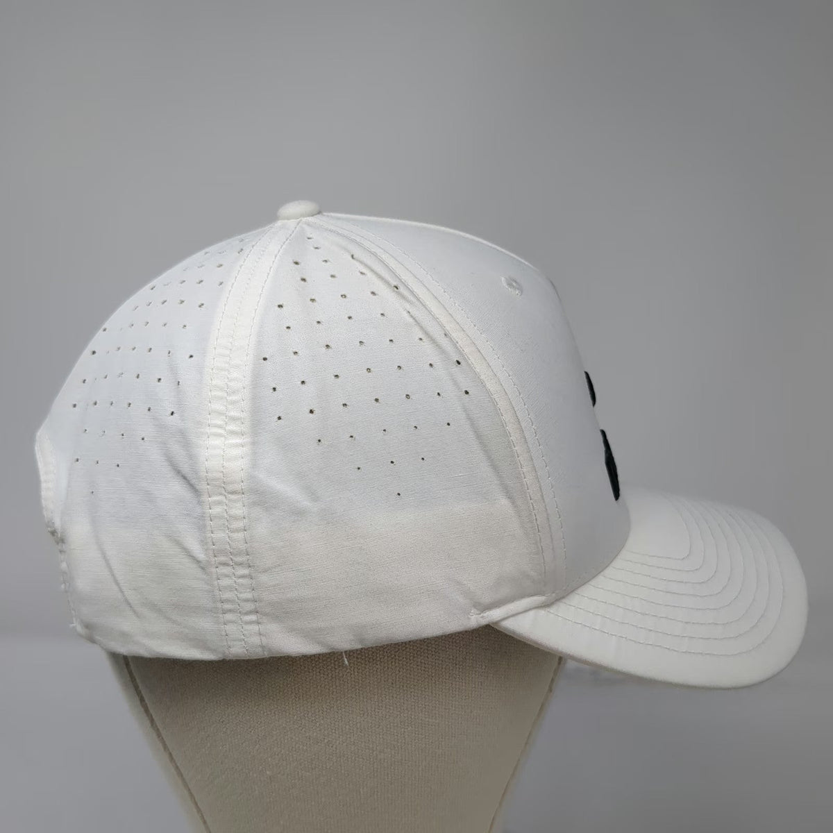 Diadem Trucker Hat White One Size Snapback Laser Cut Performance Sports Tennis