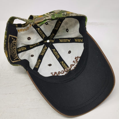 Alaskan Brewing Co Baseball Cap Green Brown One Size Camo Leaf Beer Brewery Hat