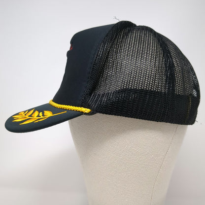 Trucker Hat Black One Size Austria Eagle Coat of Arms Scrambled Eggs Gold Rope