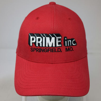 Flexfit Baseball Cap Red M Prime Inc Trucking Springfield Missouri Hat