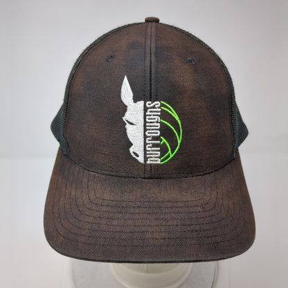 Burroughs Snapback Trucker Hat Black One Size Mesh Back Richardson