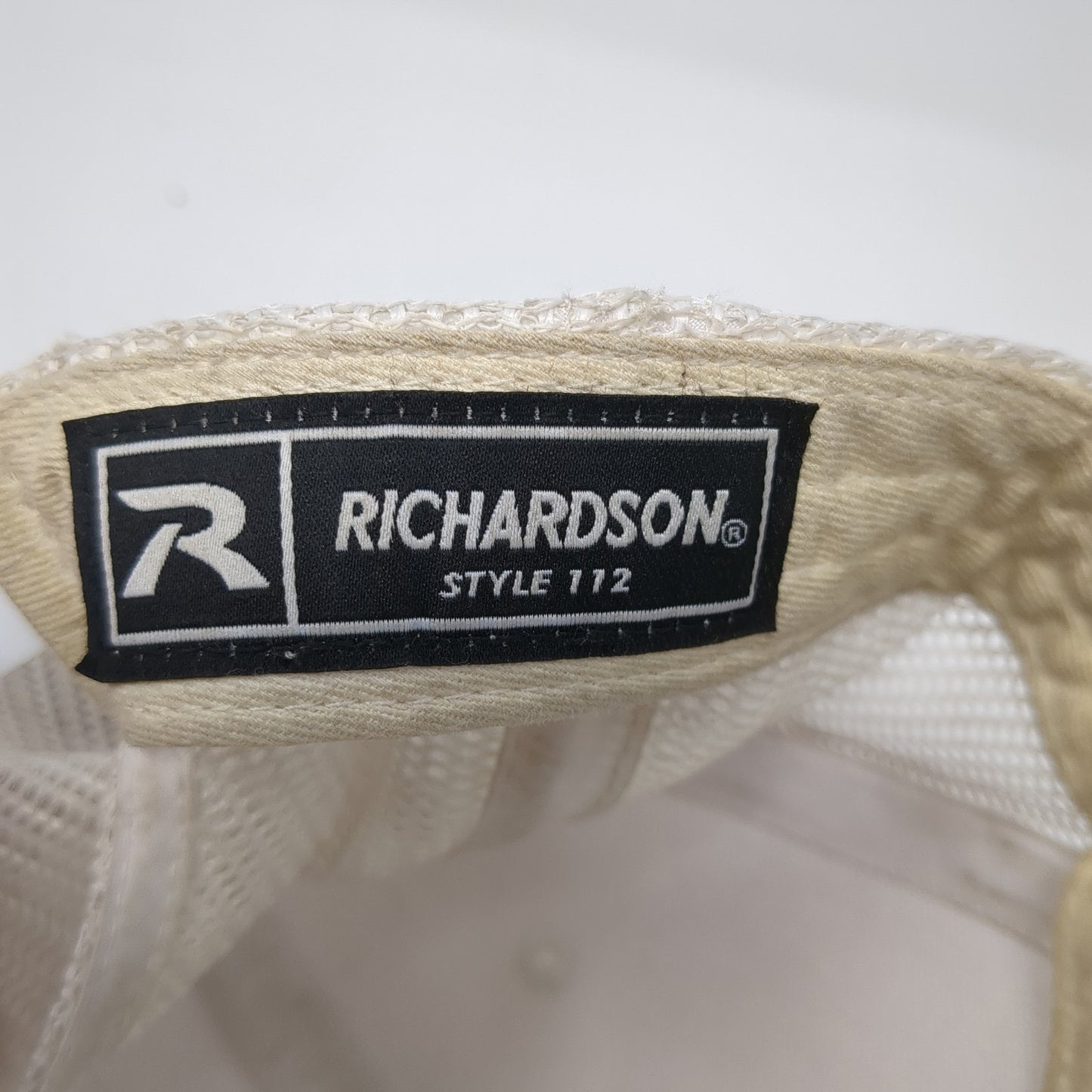 Golf 208 Snapback Trucker Hat Beige One Size Adjustable Mesh Back Richardson