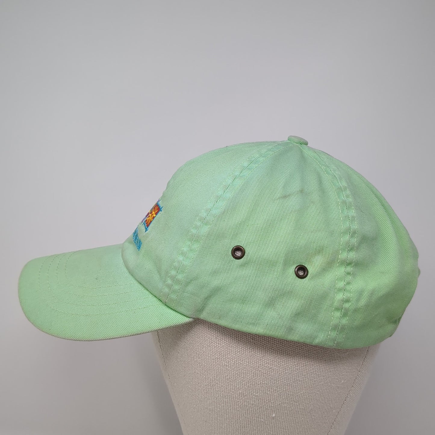 Up North Wisconsin Strapback Baseball Cap Green One Size Adjustable Embroidered