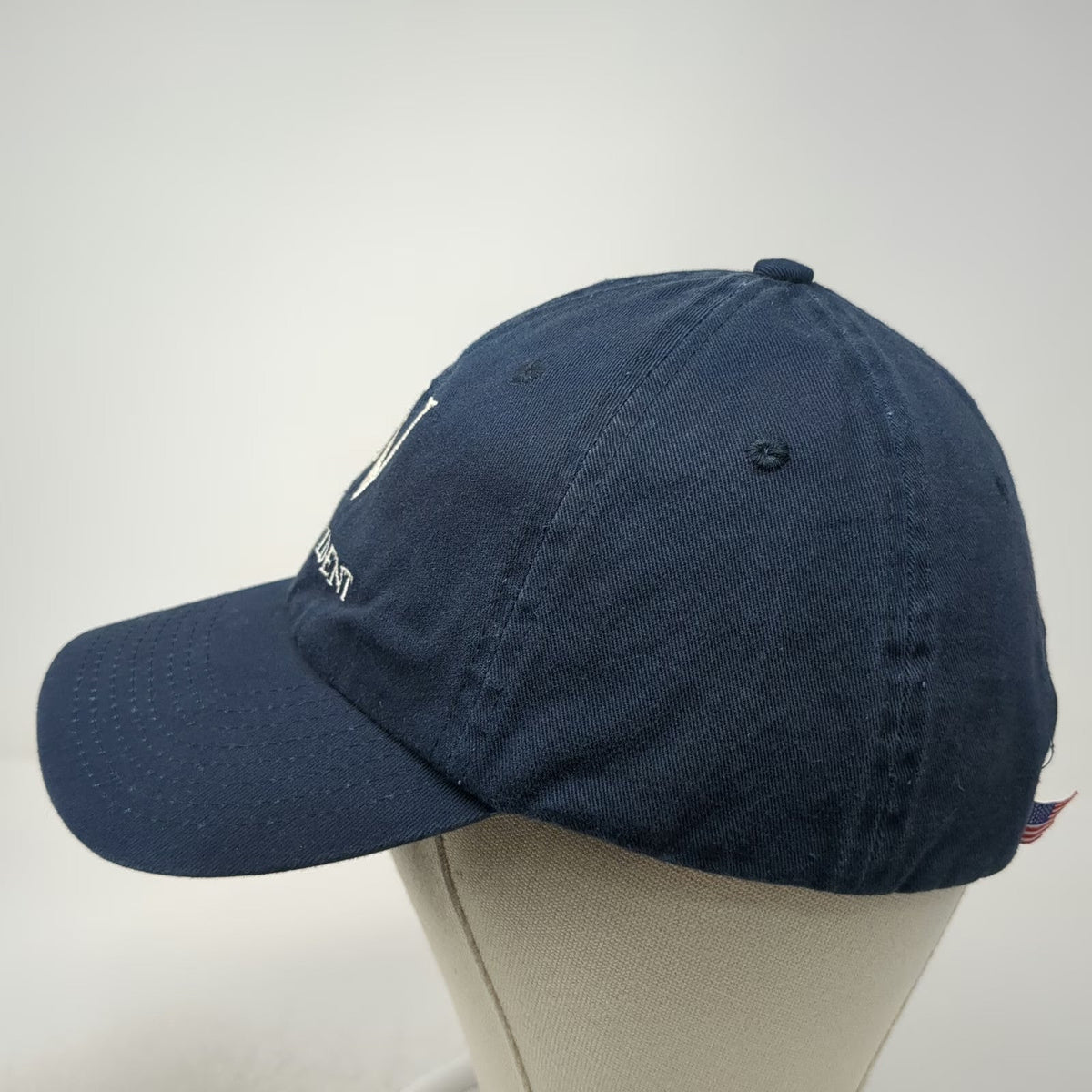 Bayside Baseball Cap Blue One Size W The President USA Made Strapback Navy Hat