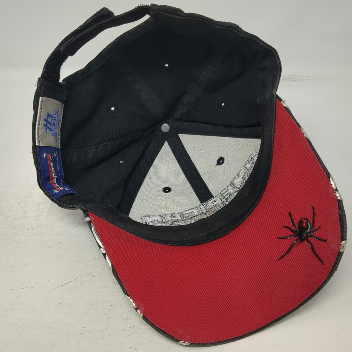 H3 Sportgear American Chopper Baseball Cap Black Red One Size Spiderweb Hat