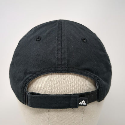 Adidas Baseball Cap Black One Size Strapback Hat AEROREADY Logo Cotton Blend
