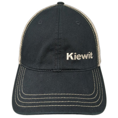 Richardson Trucker Hat Black L Snapback Mesh Kiewit Construction Embroidery