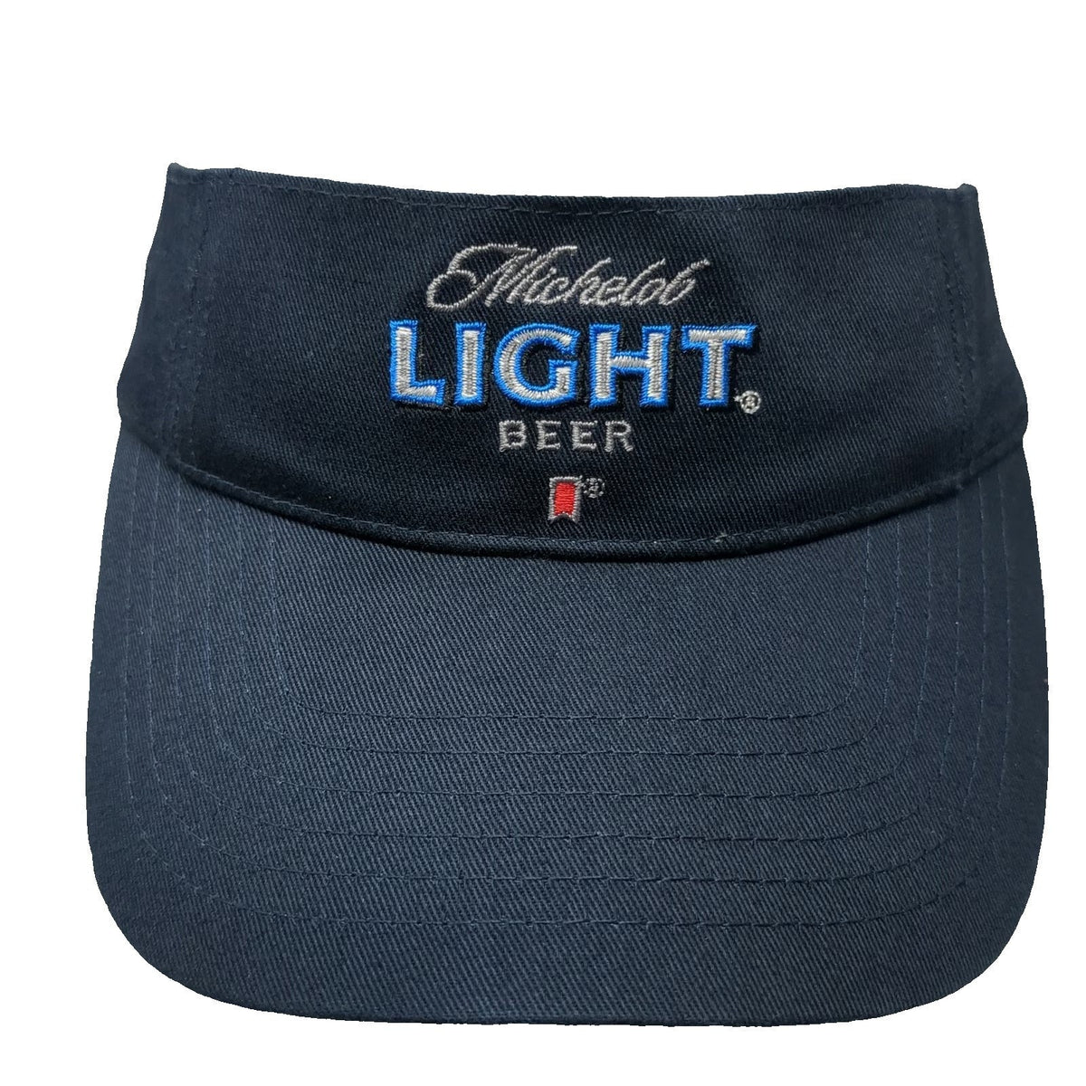 Michelob Light Beer Blue Visor One Size Embroidered Cotton Strapback Hat