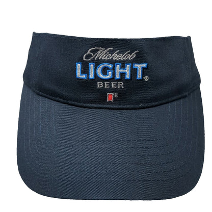 Michelob Light Beer Blue Visor One Size Embroidered Cotton Strapback Hat