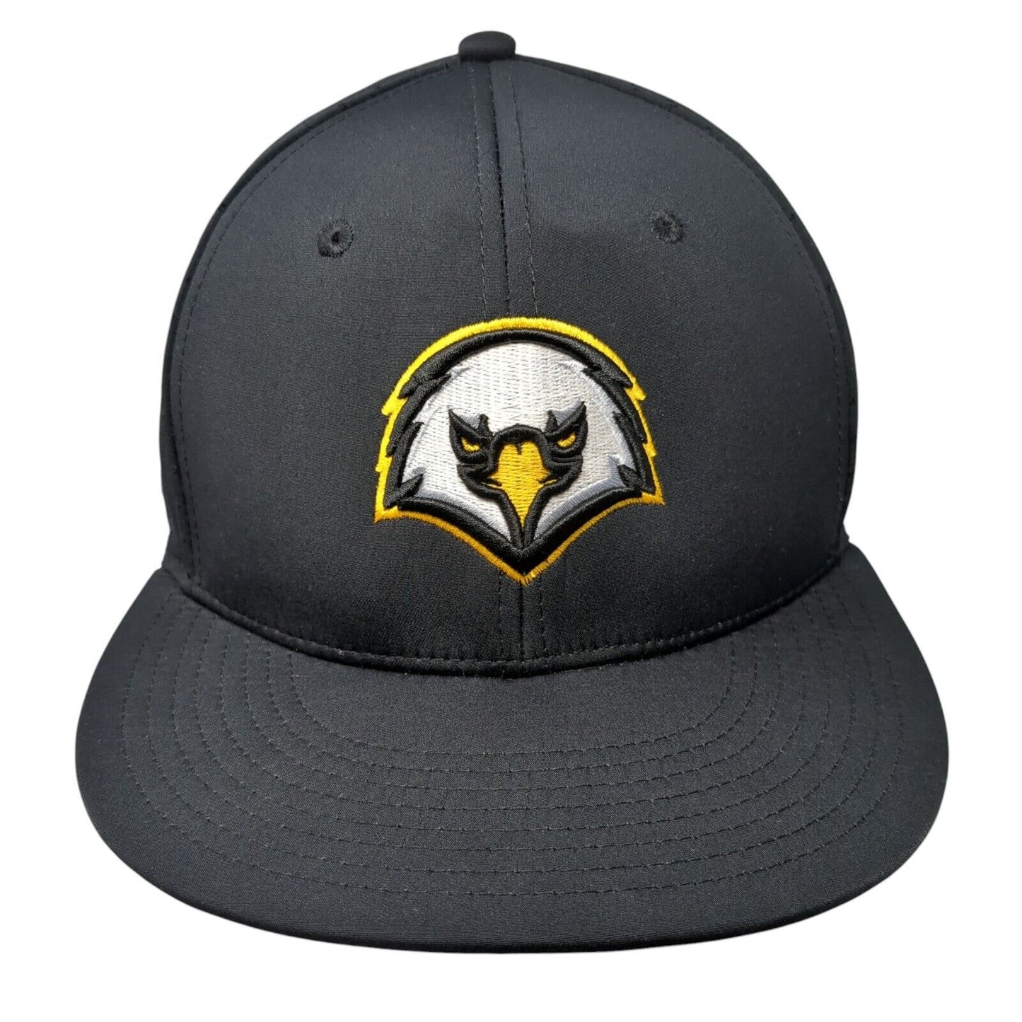 Golden Eagle Soar Fitted Hat Black Medium Embroidered 6 Panel The Game