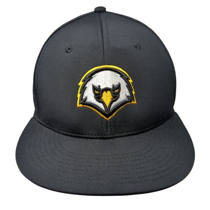 Golden Eagle Soar Fitted Hat Black Medium Embroidered 6 Panel The Game