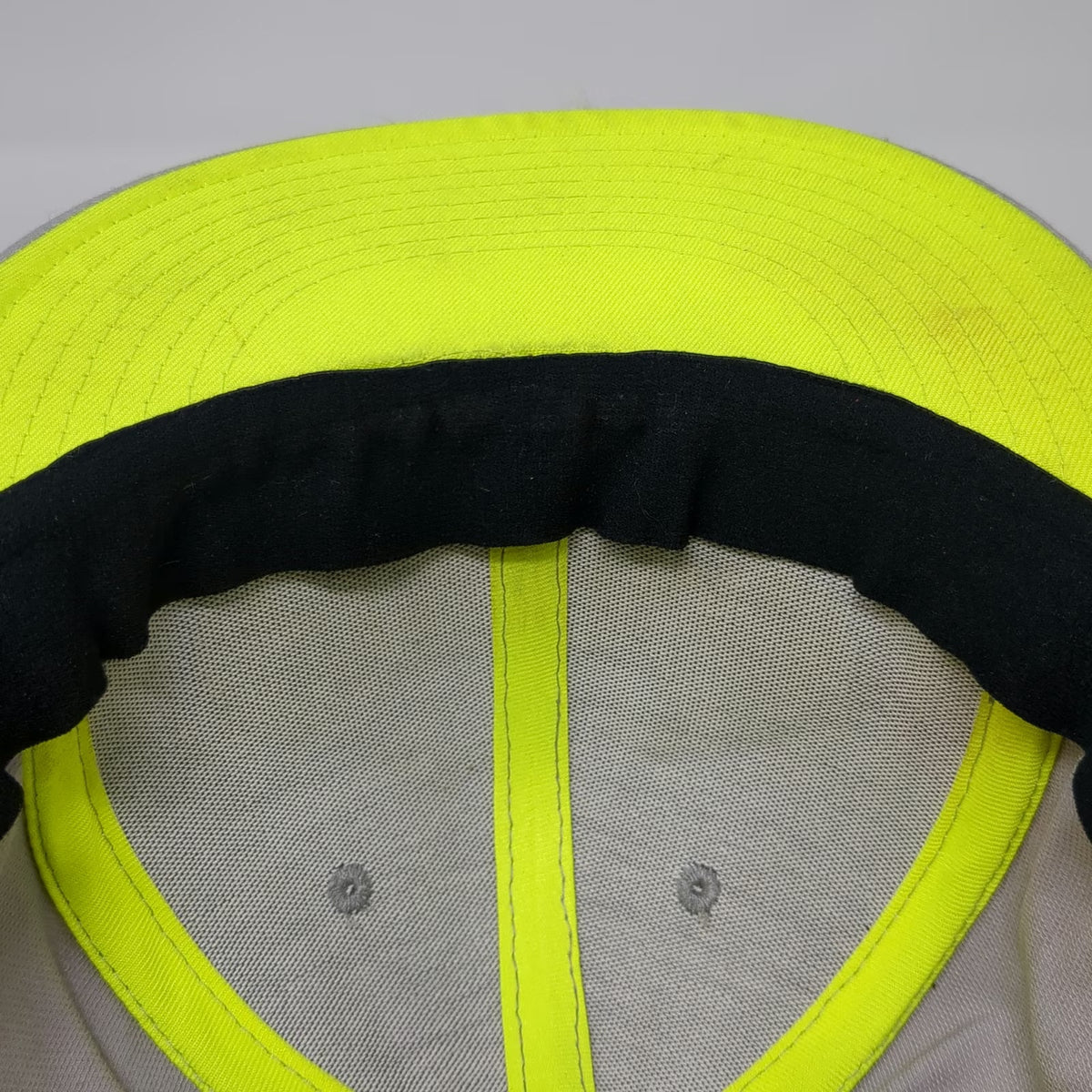 Batman Gray Yellow Baseball Cap One Size Flat Brim Stretch Fit Logo Hat