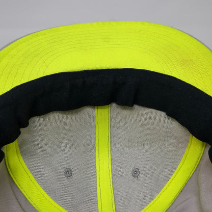 Batman Gray Yellow Baseball Cap One Size Flat Brim Stretch Fit Logo Hat