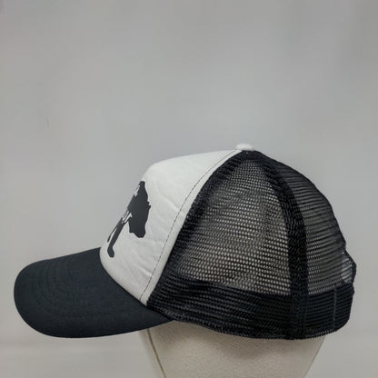 Mama Bear Snapback Trucker Hat Black OSFA Adjustable Mesh Back Animal Print