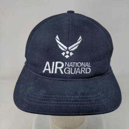 Air National Guard Fitted Hat Blue One Size Embroidered Solid 6 Panel
