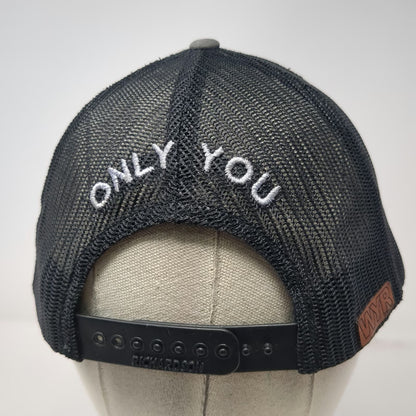 Richardson Trucker Hat Gray One Size Smokey Bear Only You Leather Patch Snapback