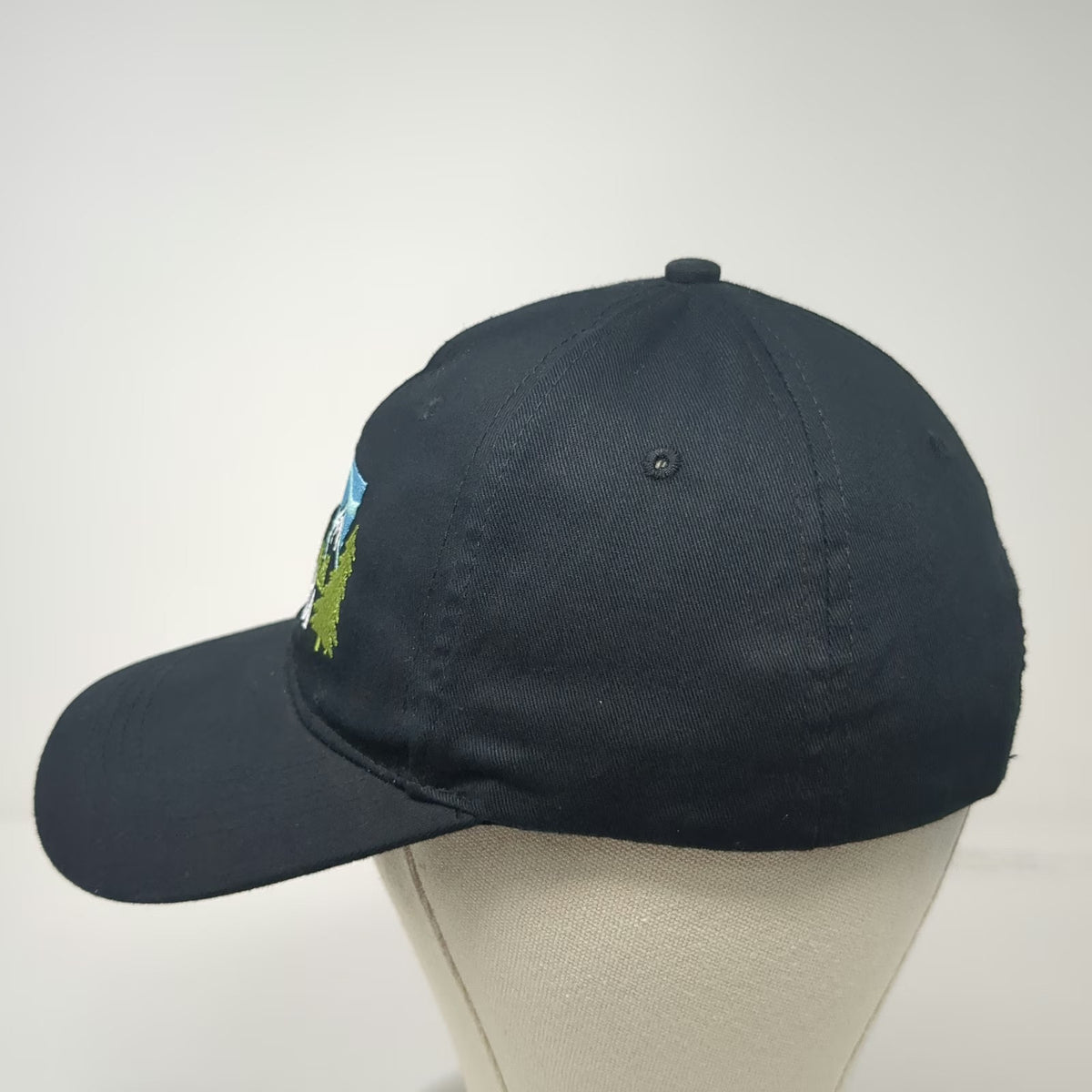 Alaska Shirt Company Snapback Black One Size Embroidered Moose Mountain Hat