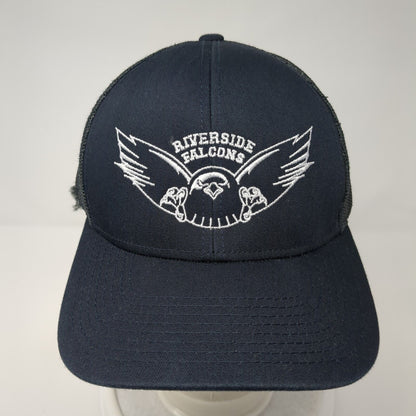 Riverside Falcons Snapback Trucker Hat Blue OS Adjustable Embroidered Mesh Back
