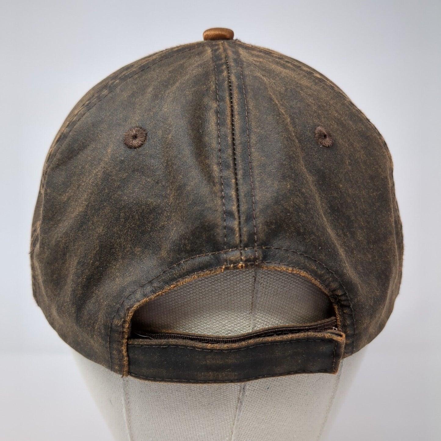 Idaho Forest Group Strapback Hat Brown One Size Adjustable Vented Holes 6 Panel