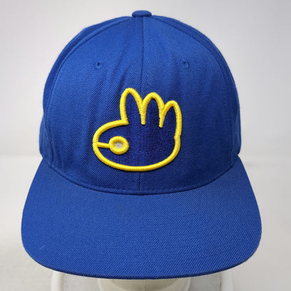 Yupoong Snapback Blue Hat One Size Unofish Logo Green Underbrim Acrylic Wool