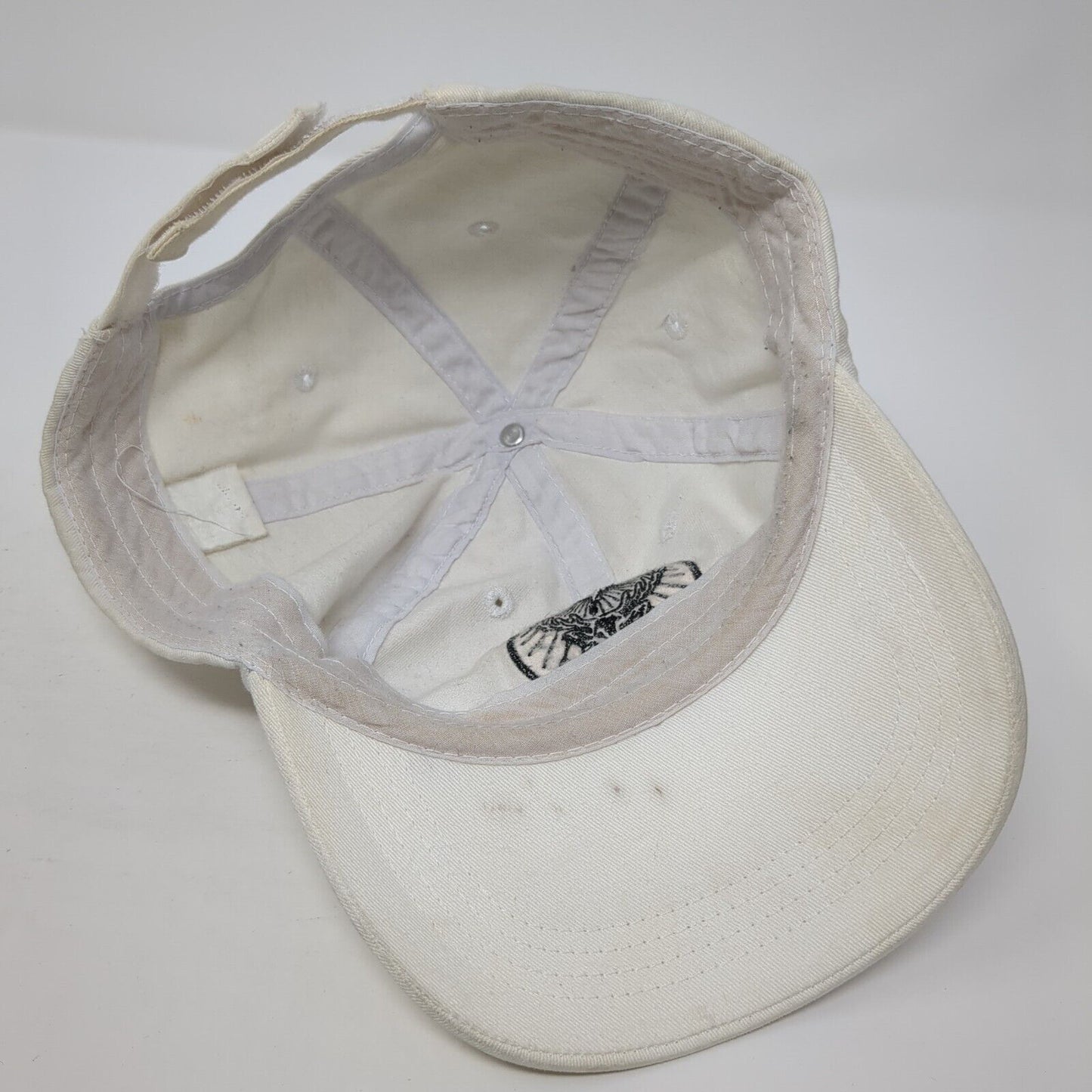 Unbranded Strapback Hat White One Size Adjustable Deer Patch 6 Panel