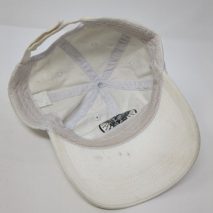 Unbranded Strapback Hat White One Size Adjustable Deer Patch 6 Panel