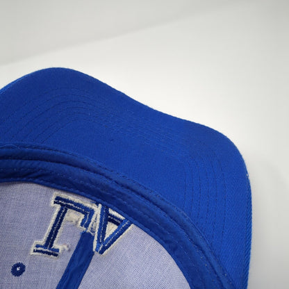 LA Los Angeles Strapback Hat Blue One Size Adjustable Embroidered 6 Panel