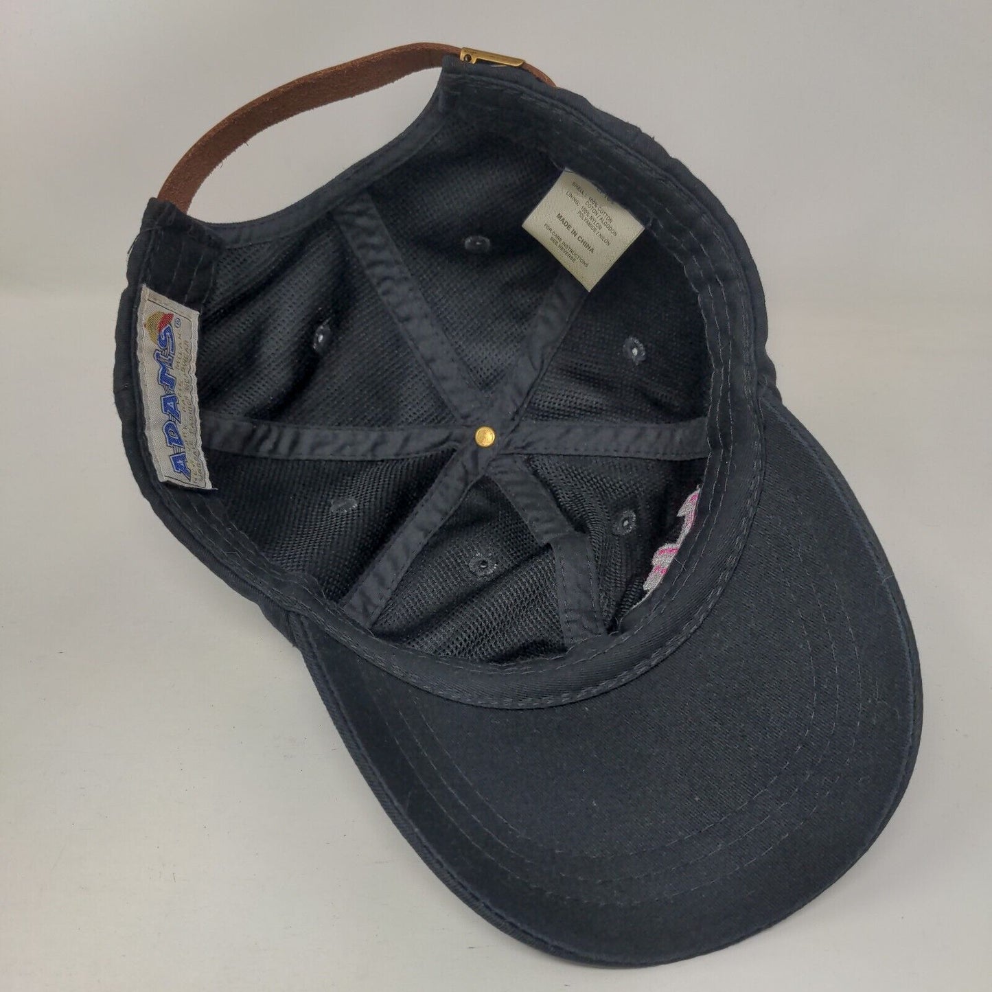 Lolis Mexican Cravings Slideback Hat Black One Size Leather Strap Adams