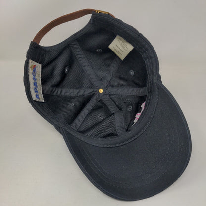 Lolis Mexican Cravings Slideback Hat Black One Size Leather Strap Adams