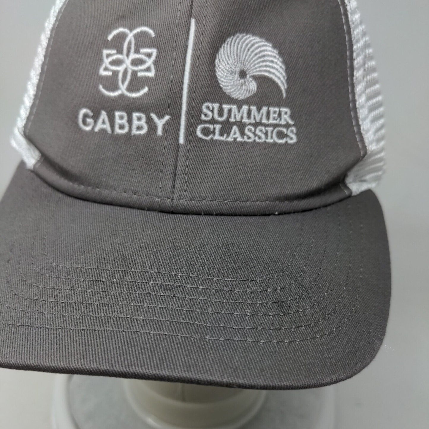 Gabby Summer Classics Snapback Trucker Hat Gray OSFA Adjustable Mesh Imperial