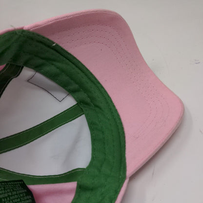 John Deere Girl's Stretchy Hat Pink White Size Toddler OS Horse Graphic Logo