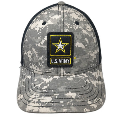 Bioworld Trucker Hat Gray Black One Size Digital Camo U.S. Army Snapback hat