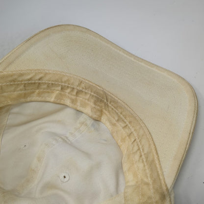 Nike Baseball Cap Beige Vintage Embroidered Swoosh Logo Slideback Cotton Hat
