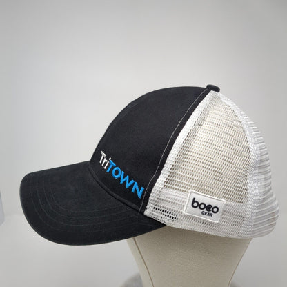 TriTown Snapback Trucker Hat Black One Size Adjustable Mesh Back Boco Gear