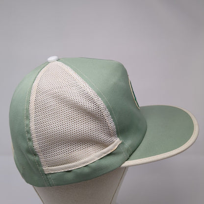 Unbranded Snapback Hat Green L/XL Adjustable Embroidered Breathable Mesh 6 Panel