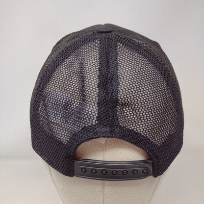 J. Boohooman Snapback Mesh Back Trucker Hat Black OS Embroidered Logo Japanese
