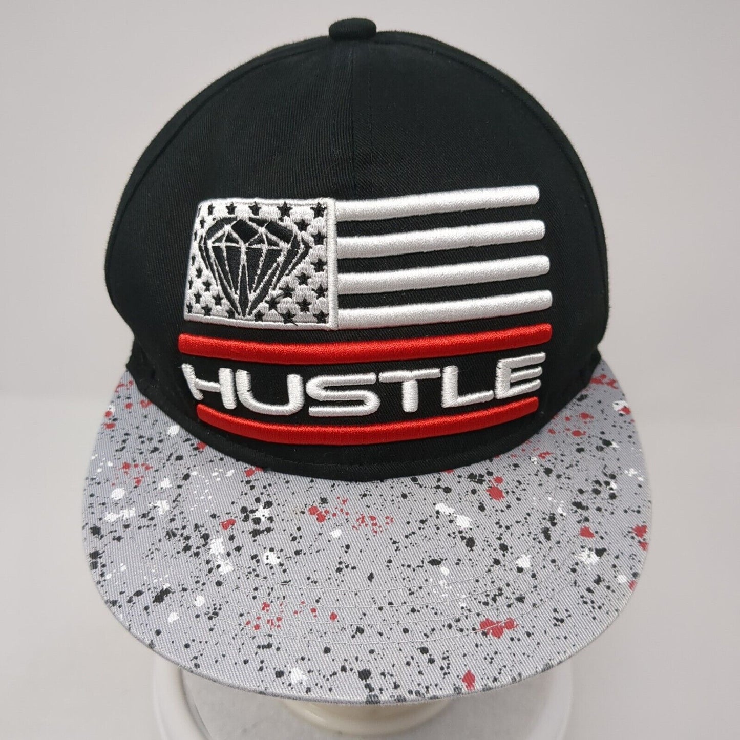 Hustle Snapback Hat Multicolor One Size Adjustable Splatter Paint Sole Addiction