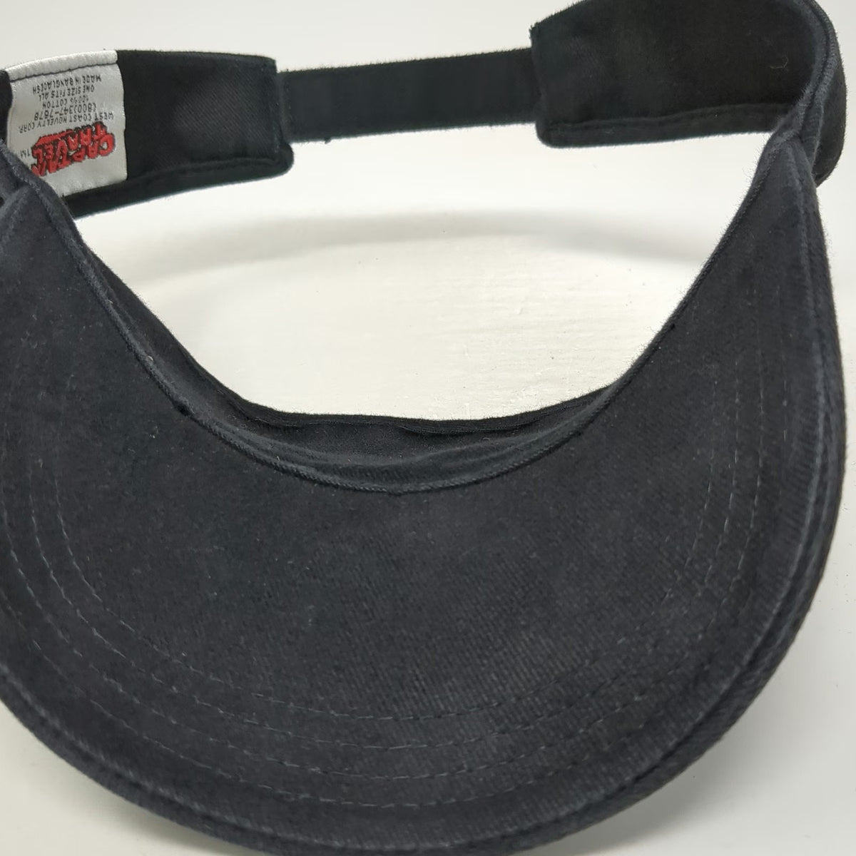 Captain Travel Visor Black One Size Alcatraz The Rock Embroidered Cotton Hat