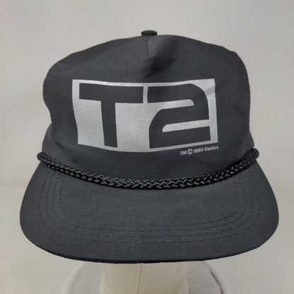 Vintage Terminator 2 Judgement Day T2 1990 90's Trucker Hat Rope Black OSFA