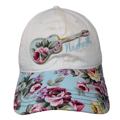 Nashville Floral Guitar Strapback Hat Multi One Size Embroidered Adjustable