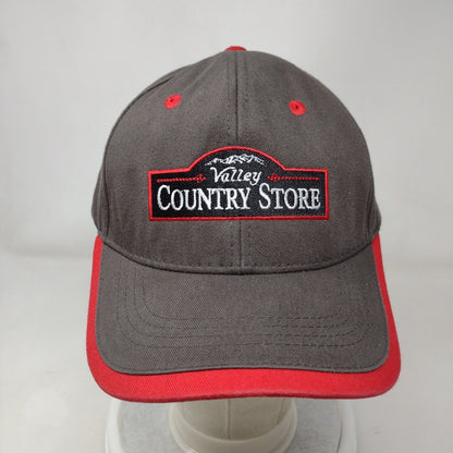 Valley Country Store Strapback Hat Gray OSFA Adjustable Embroidered
